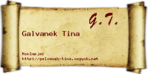 Galvanek Tina névjegykártya